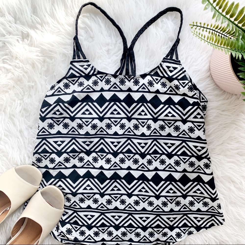Black and white tank top